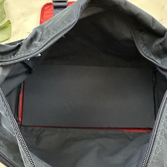 Tommy Hilfiger Vintage Y2k Shoulder Messenger Bag Navy Blue Red Buckles - Picture 7 of 9